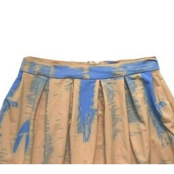 CLEARANCE SALE! Happy Hour S Blue Tan Short Skirt - Picture 2 of 7